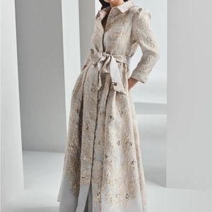 Rickie Freeman for Teri Jon Brocade Shirtdress Gown
